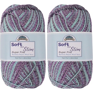 image:imageJubileeYarn Soft and Slim Yarn  50gSkein Bamboo Rayon Wool Blend  Shades of Pink  4 Skeins018 Aphrodite