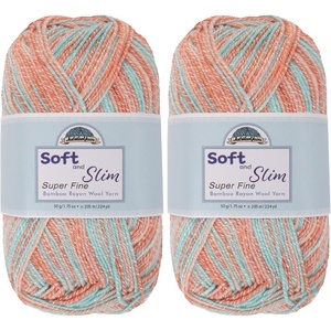 image:imageJubileeYarn Soft and Slim Yarn  50gSkein Bamboo Rayon Wool Blend  Shades of Pink  4 Skeins122 Hypnos