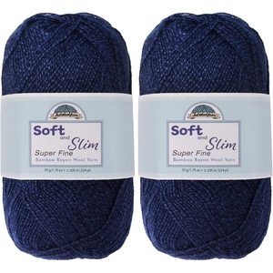 image:imageJubileeYarn Soft and Slim Yarn  50gSkein Bamboo Rayon Wool Blend  Shades of Pink  4 Skeins9915 Slate Blue