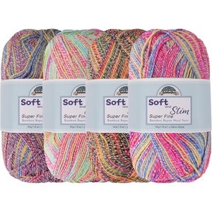 image:imageJubileeYarn Soft and Slim Yarn  50gSkein Bamboo Rayon Wool Blend  Shades of Pink  4 SkeinsShades of Pink