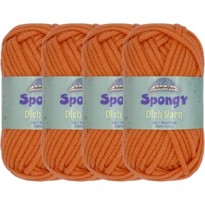 image:imageJubileeYarn Spongy Dish Yarn  50gSkein Chunky Nylon Dishcloth  Black  4 Skeins11 Cinnamon