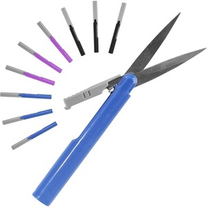 image:imageJubileeYarn TSA Compliant PenStyle Portable Travel Scissors  Living Coral Charcoal amp Purple  3 Scissors EachDeep Blue  Purple   Charcoal