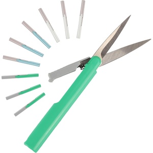 image:imageJubileeYarn TSA Compliant PenStyle Portable Travel Scissors  Living Coral Charcoal amp Purple  3 Scissors EachSage  Turquoise   Green