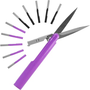 image:imageJubileeYarn TSA Compliant PenStyle Portable Travel Scissors  Red Pink amp Living Coral  1 Scissor EachPurple  Charcoal