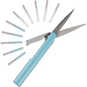 image:imageJubileeYarn TSA Compliant PenStyle Portable Travel Scissors  Red Pink amp Living Coral  1 Scissor EachSage  Turquoise