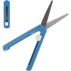image:imageJubileeYarn TSA Compliant Push Open Folding Safety Scissors  Pink Dark Blue Grey  1 Unit EachDark Blue