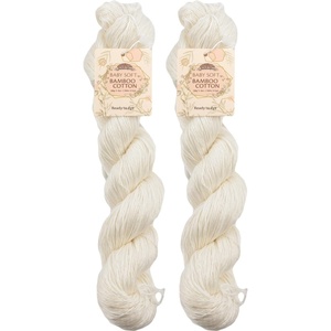 image:imageJubileeYarn Undyed Baby Soft Bamboo Cotton Yarn  100gHank  2 HanksBaby Soft Bamboo Cotton