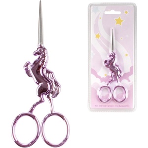 image:imageJubileeYarn Unicorn Embroidery Craft Stainless Steel Scissors  Silver  1 PairPurple