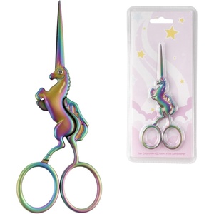 image:imageJubileeYarn Unicorn Embroidery Craft Stainless Steel Scissors  Silver  1 PairRainbow
