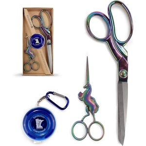 image:imageJubileeYarn Unicorn Embroidery Craft Stainless Steel Scissors  Silver  1 PairSet Blue
