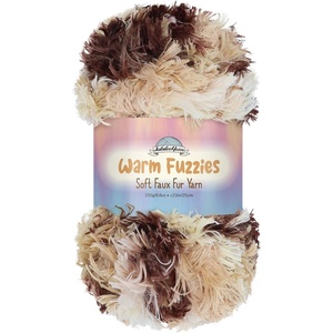 image:imageJubileeYarn Warm Fuzzies Soft Faux Fur Yarn  Polyester Bulky Weight  100gSkein  Dark Red  1 Skein14 Caramel