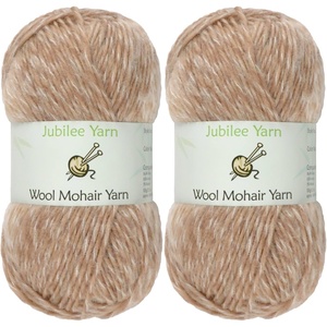 image:imageJubileeYarn Wool Mohair Yarn  100gSkein Ombr Worsted  Coffee and Cream  2 Skeins04 Coffee and Cream
