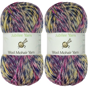 image:imageJubileeYarn Wool Mohair Yarn  100gSkein Ombr Worsted  Coffee and Cream  2 Skeins14 Berry Basket