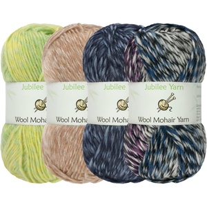 image:imageJubileeYarn Wool Mohair Yarn  100gSkein Ombr Worsted  Coffee and Cream  2 SkeinsShades of Neutral