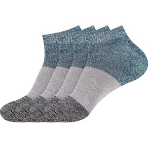 image:imageMens Bamboo Rayon Stripe Style Sports Superior Wicking Athletic Casual Ankle SocksBlue Grey Black