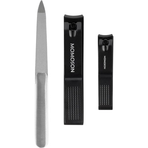 image:imageStainless Steel Nail Clippers Set  4pc Nail Care Set  Black Metal  3 Sets05 Black
