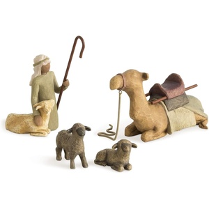 image:imageWillow Tree 6 Piece Sculpted HandPainted Nativity Starter Set  Designed by Artist Susan Lordi Build the Nativity Scene a Timeless Holiday Tradition to Display on Mantel or TabletopStable Animals