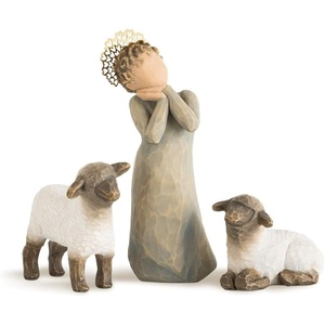 image:imageWillow Tree 6 Piece Sculpted HandPainted Nativity Starter Set  Designed by Artist Susan Lordi Build the Nativity Scene a Timeless Holiday Tradition to Display on Mantel or TabletopShepherdess