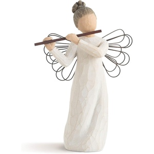 image:imageWillow Tree Angel of Harmony Figure HandPainted Flute Shelf Decor  HandPainted Angel Figurine Celebrating Friendship Nature and Everyday Blessings Sculpted by Artist Susan LordiAntique