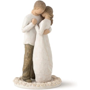 image:imageWillow Tree Anniversary Sculpted HandPainted Cake Topper  Cast from a Susan Lordi Original Carving Carved Flower Base LeadFree and FoodSafe Materials Sentiment on Enclosure CardTogether