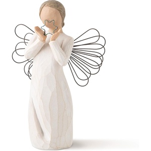 image:imageWillow Tree Bright Star Angel Sculpted HandPainted Figure  Symbol of Protection Guidance and Comfort Cast from a Susan Lordi Original Carving Keepsake with Enclosure CardYoure The Best Angel