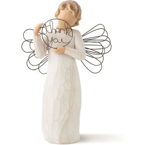 image:imageWillow Tree Just for You Angel Figure HandPainted Thank You Decor  HandPainted Angel Figurine Celebrating Friendship Nature and Everyday Blessings Sculpted by Artist Susan LordiAntique