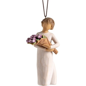 image:imageWillow Tree Just for You Ornament Sculpted HandPainted Figure  Celebrating Friendship and Sentiment Cast from a Susan Lordi Original Carving Cast Resin Keepsake Ready to HangSurrounded by Love