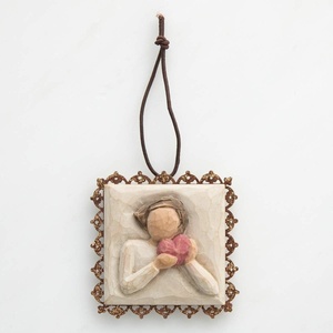 image:imageWillow Tree Kindness boy MetalEdged Ornament Sculpted HandPainted Bas ReliefFrom the Heart