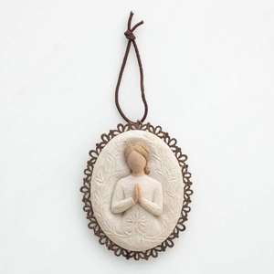 image:imageWillow Tree Kindness boy MetalEdged Ornament Sculpted HandPainted Bas Reliefa tree  a prayer