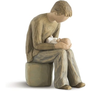 image:imageWillow Tree Our Gift Figure HandPainted Couple Newborn Shelf Decor  HandPainted Resin Figurine Sculpted by Artist Susan Lordi Celebrates Loving Family Relationships Family GroupingNurture