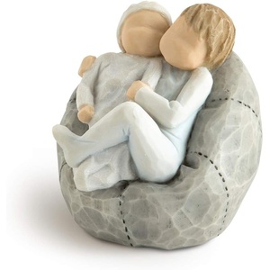 image:imageWillow Tree Our Gift Figure HandPainted Couple Newborn Shelf Decor  HandPainted Resin Figurine Sculpted by Artist Susan Lordi Celebrates Loving Family Relationships Family GroupingFather and Daughter