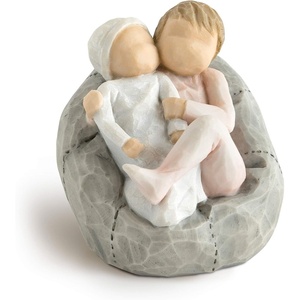 image:imageWillow Tree Our Gift Figure HandPainted Couple Newborn Shelf Decor  HandPainted Resin Figurine Sculpted by Artist Susan Lordi Celebrates Loving Family Relationships Family GroupingNew Dad