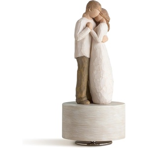 image:imageWillow Tree Promise Musical Plays Pachelbels Canon in D Major Hold Dear The Promise of Love Gift for Bridal Shower Wedding Anniversary Valentines Day Sculpted HandPainted Musical Figure  Plays a Melody Designed by Artist Susan Lordi Sentiment on Enclosure Card Ready to Display on Shelf or Table