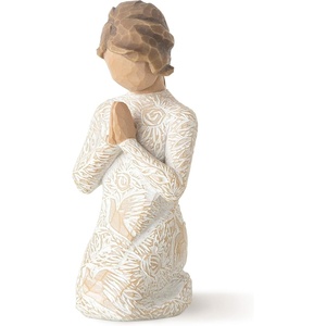 image:imageWillow Tree Quietly Sculpted HandPainted Figure  Cast from a Susan Lordi Original Carving Gift Offering Comfort Peace Support and Inner Strength Includes Enclosure CardPrayer of Peace Lighter Skin