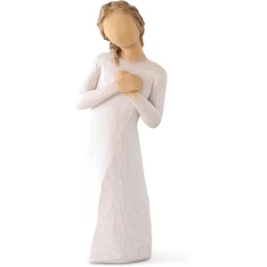 image:imageWillow Tree Quietly Sculpted HandPainted Figure  Cast from a Susan Lordi Original Carving Gift Offering Comfort Peace Support and Inner Strength Includes Enclosure CardHere for You