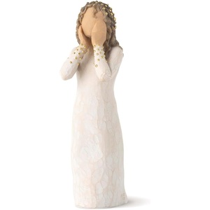 image:imageWillow Tree Song of Joy Angel Sculpted HandPainted Figure  Extends the Willow Tree Nativity Scene Designed by Artist Susan Lordi Heirloom Keepsake Display on Shelf or TableGentle Animals of The Stable