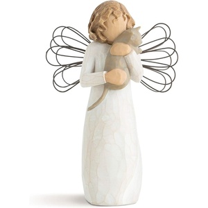 image:imageWillow Tree with Affection Angel Figure HandPainted Cat Shelf Decor  HandPainted Angel Figurine Celebrating Friendship Nature and Everyday Blessings Sculpted by Artist Susan LordiNatural