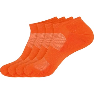 image:imageWomens Rayon from Bamboo Fiber Colored Sports Superior Wicking Athletic Ankle Socks  4 Pair Value PackOrange