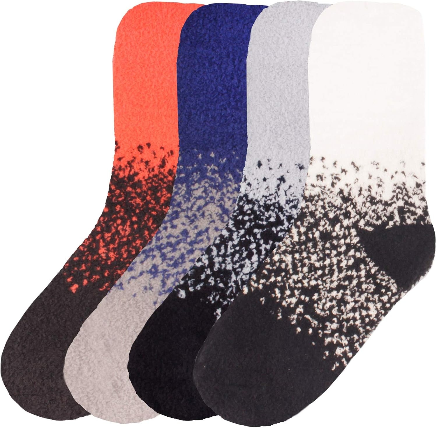 image:imageBambooMN Colorful Fuzzy Socks  Assorted Super Soft Warm Microfiber Comfy Home Socks  Value PackAssortment 4b