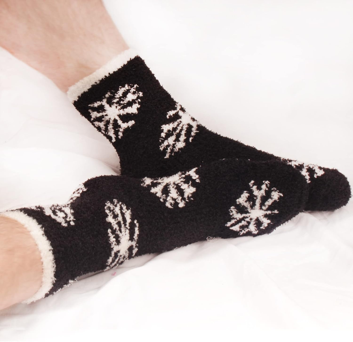image:imageBambooMN Colorful Fuzzy Socks  Assorted Super Soft Warm Microfiber Comfy Home Socks  Value PackAssortment 6b