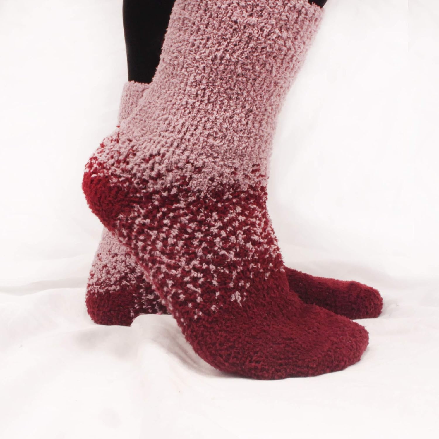 image:imageBambooMN Colorful Fuzzy Socks  Assorted Super Soft Warm Microfiber Comfy Home Socks  Value PackAssortment 8b