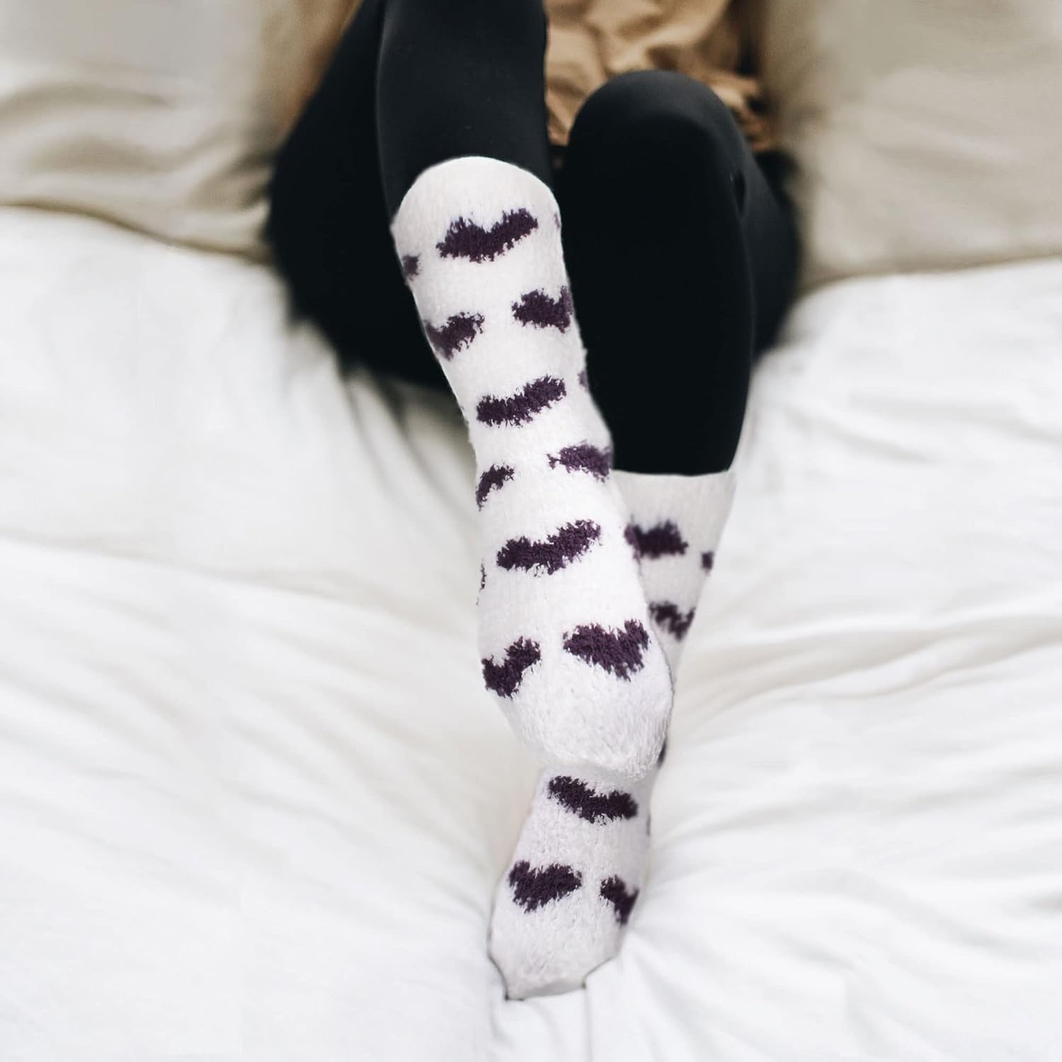 image:imageBambooMN Colorful Fuzzy Socks  Assorted Super Soft Warm Microfiber Comfy Home Socks  Value PackAssortment 97
