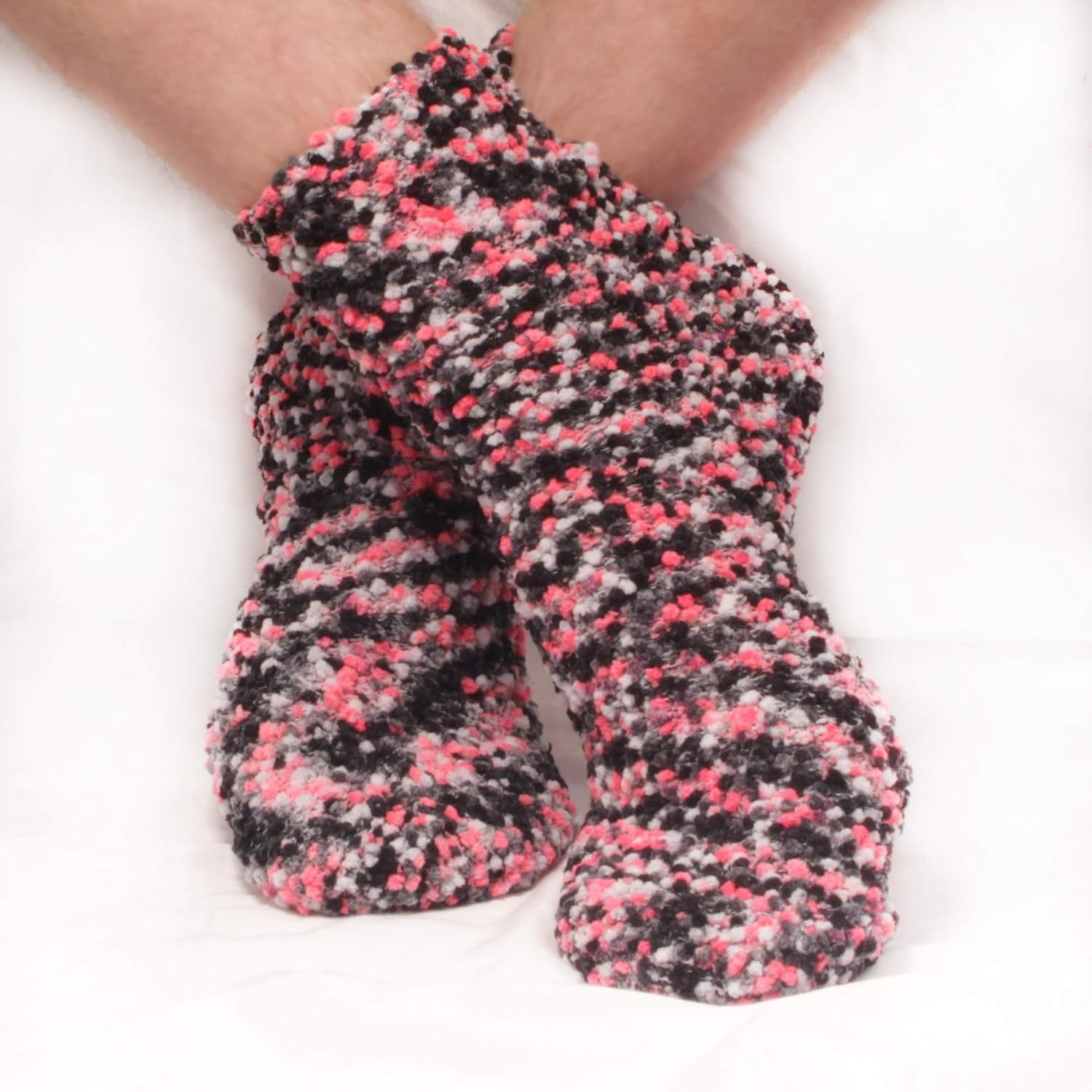 image:imageBambooMN Colorful Fuzzy Socks  Assorted Super Soft Warm Microfiber Comfy Home Socks  Value PackAssortment A3