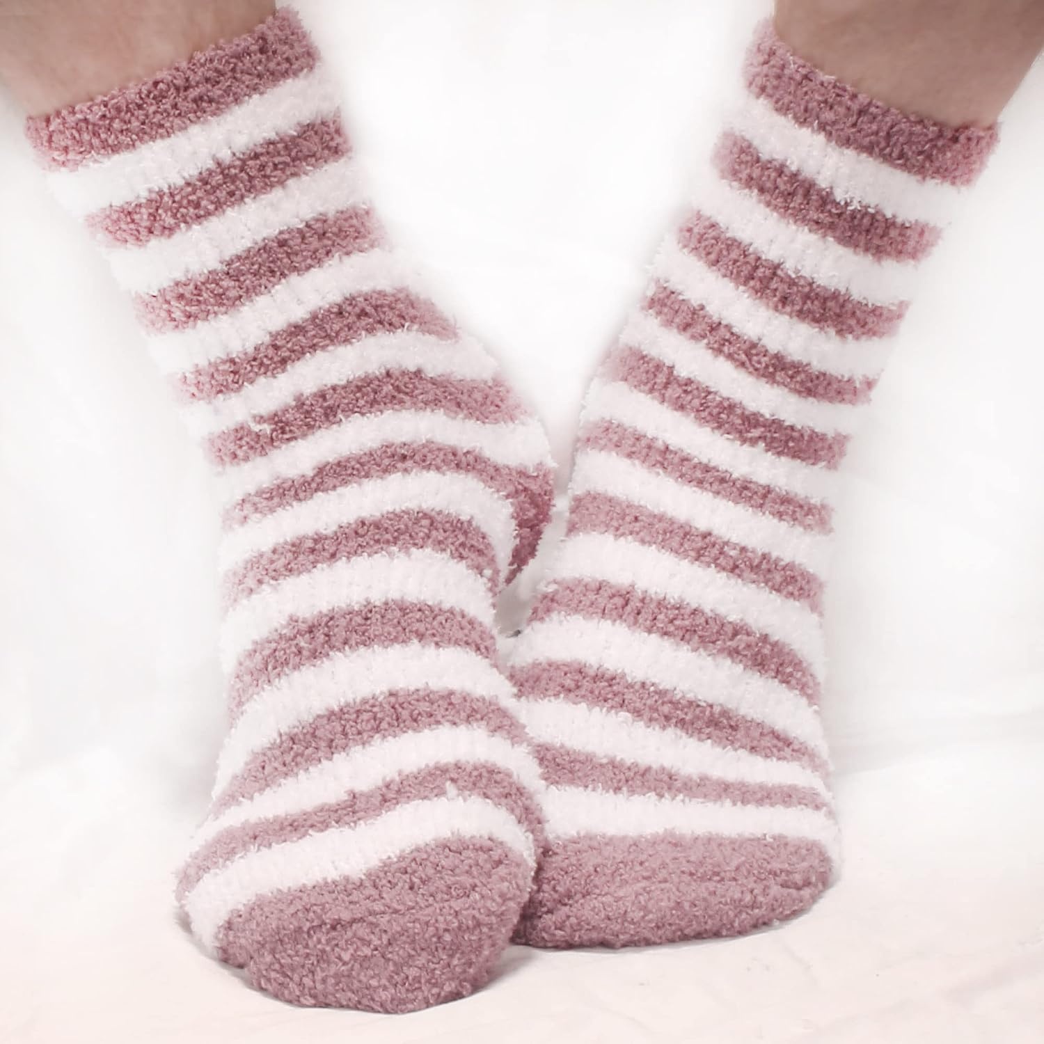 image:imageBambooMN Colorful Fuzzy Socks  Assorted Super Soft Warm Microfiber Comfy Home Socks  Value PackAssortment C16