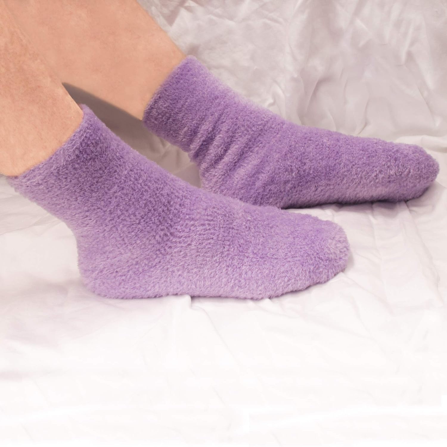 image:imageBambooMN Colorful Fuzzy Socks  Assorted Super Soft Warm Microfiber Comfy Home Socks  Value PackAssortment C6