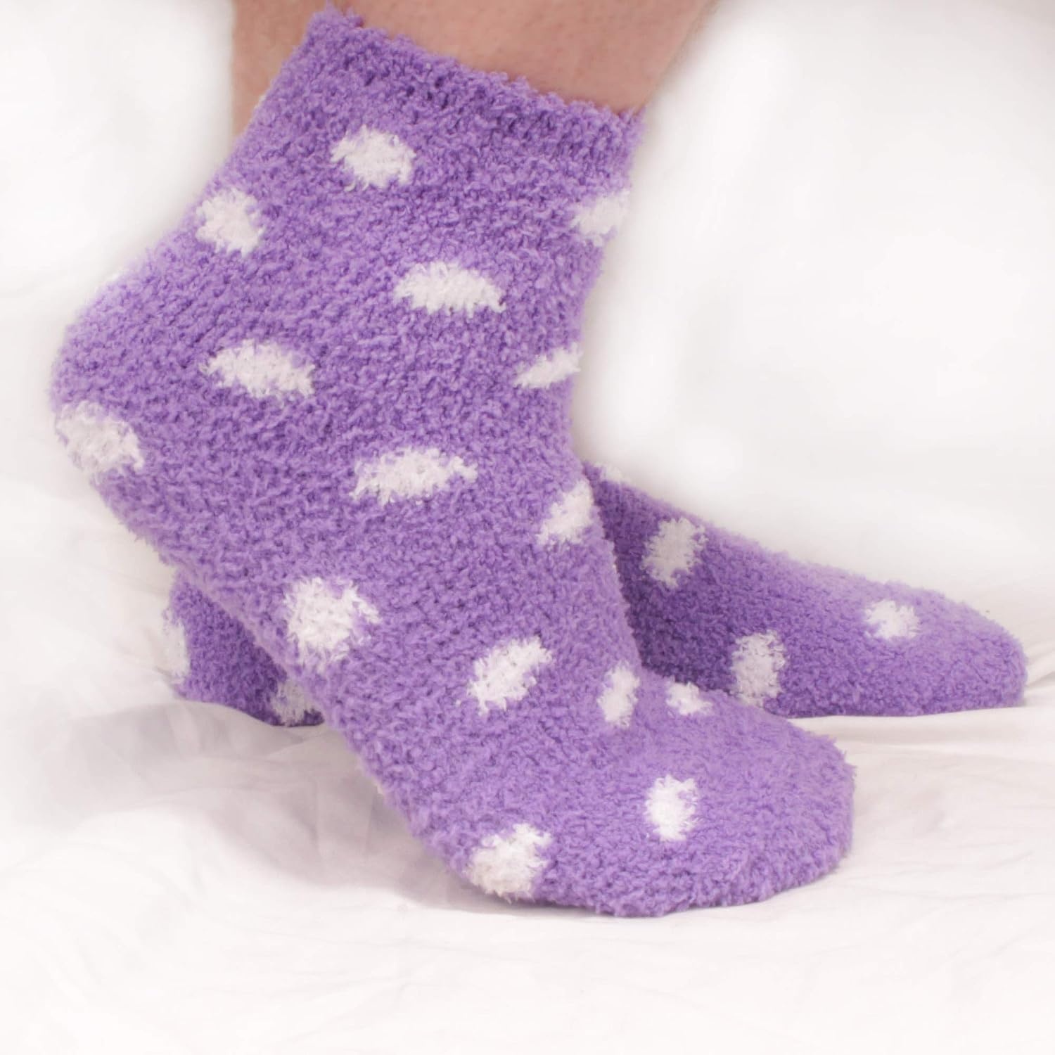 image:imageBambooMN Colorful Fuzzy Socks  Assorted Super Soft Warm Microfiber Comfy Home Socks  Value PackAssortment D3