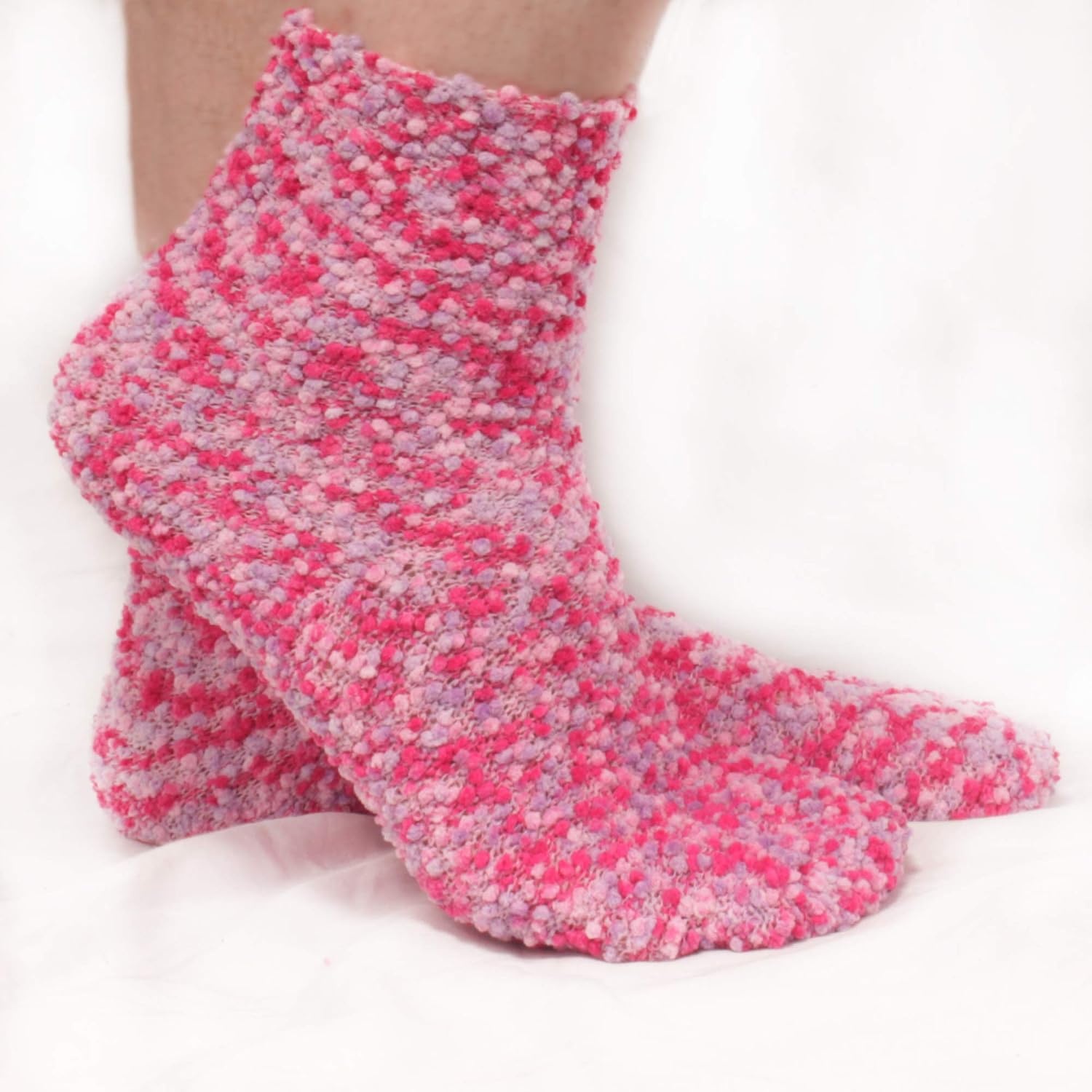 image:imageBambooMN Colorful Fuzzy Socks  Assorted Super Soft Warm Microfiber Comfy Home Socks  Value PackAssortment Kd