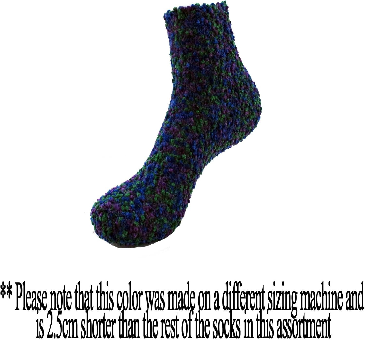 image:imageBambooMN Colorful Fuzzy Socks  Assorted Super Soft Warm Microfiber Comfy Home Socks  Value PackAssortment Kd