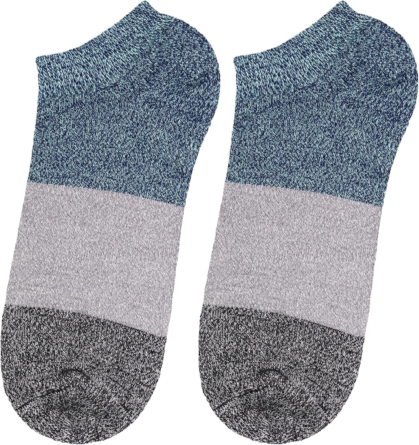 image:imageMens Bamboo Rayon Colored Superior Wicking Breathable Ankle Socks  2 Pair PacksMulticolor Blue Grey Black