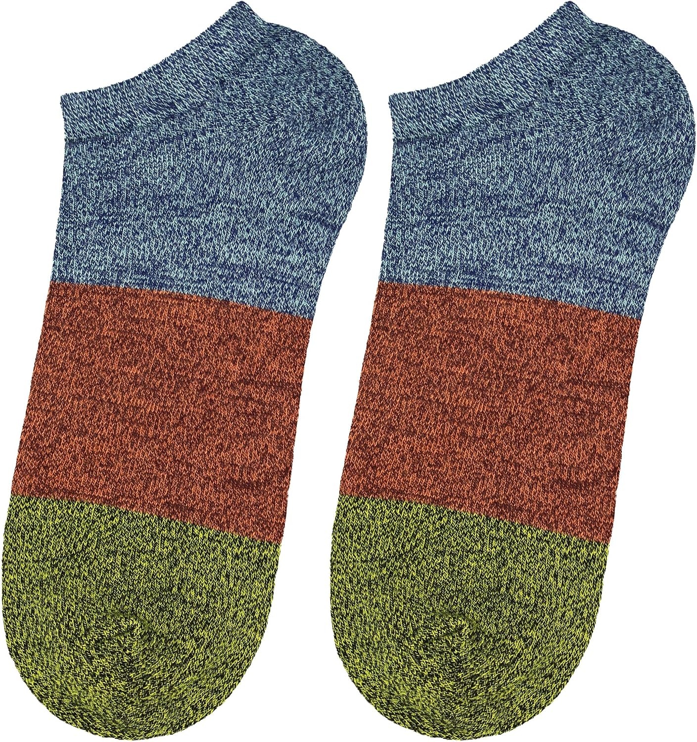 image:imageMens Bamboo Rayon Colored Superior Wicking Breathable Ankle Socks  2 Pair PacksMulticolor Blue Red Green